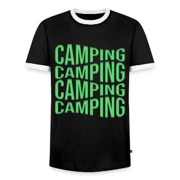 camp - T-shirt contrasté Homme - noir/blanc - Devant - AI Model Female 172 light (172cm) & AI Model Male 178 light (178cm)