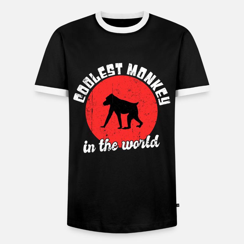 Cooler Affe Spruch - Männer Kontrast-T-Shirt - Schwarz/Weiß