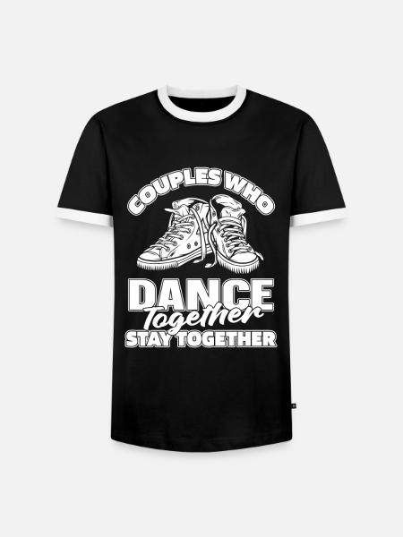 Tanzlehrer Paar - Männer Kontrast-T-Shirt - Schwarz/Weiß