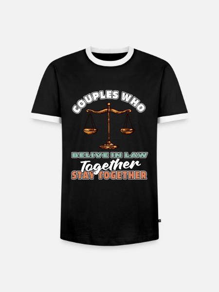 Lawyer Lawyer Jura Paar - Men's Ringer Shirt - black/white
