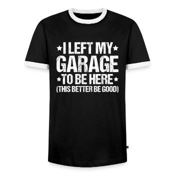 Automotive Mechatronics Engineer Car Mechanic Auto Mechanic - Men's Ringer Shirt - black/white - Front - AI Model Female 172 light (172cm) & AI Model Male 178 light (178cm)