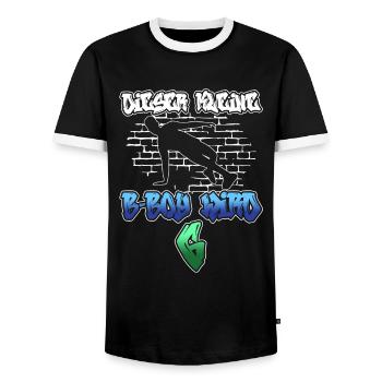 Dieser Kleine B-Boy Wird 6 - Breakdance - Männer Kontrast-T-Shirt - Schwarz/Weiß - Vorne - AI Model Female 172 light (172cm) & AI Model Male 178 light (178cm)