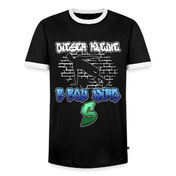 Dieser Kleine B-Boy Wird 5 - Breakdance - Männer Kontrast-T-Shirt - Schwarz/Weiß - Vorne - AI Model Female 172 light (172cm) & AI Model Male 178 light (178cm)