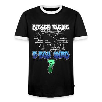 Dieser Kleine B-Boy Wird 7 - Breakdance - Männer Kontrast-T-Shirt - Schwarz/Weiß - Vorne - AI Model Female 172 light (172cm) & AI Model Male 178 light (178cm)