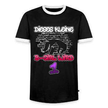 Dieses Kleine B-Girl Wird 1 - Breakdance - Männer Kontrast-T-Shirt - Schwarz/Weiß - Vorne - AI Model Female 172 light (172cm) & AI Model Male 178 light (178cm)