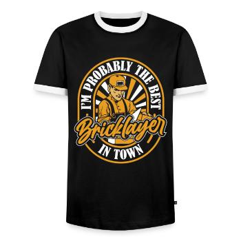 Maurer Lustig - Men's Ringer Shirt - black/white - Front - AI Model Female 172 light (172cm) & AI Model Male 178 light (178cm)