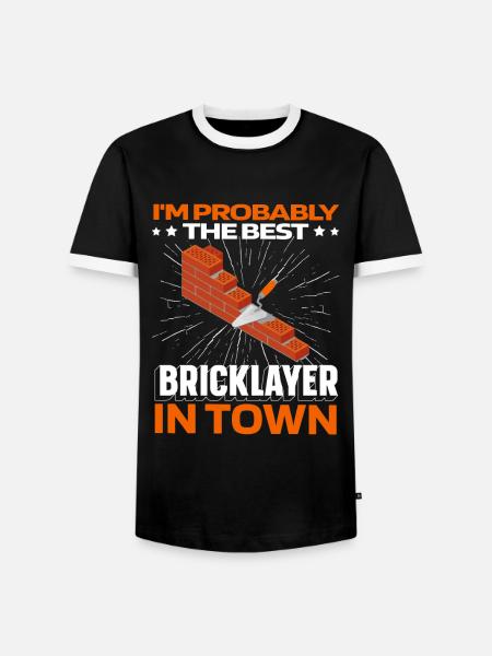 Masonry brick - Men's Ringer Shirt - black/white