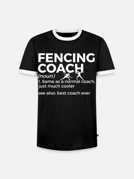 Fechten Degen Fechtduell Geschenkidee - Männer Kontrast-T-Shirt - Schwarz/Weiß