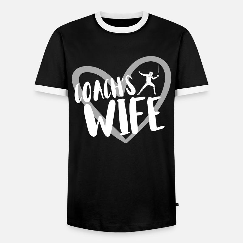Fechten Degen Fechtduell Geschenkidee - Männer Kontrast-T-Shirt - Schwarz/Weiß