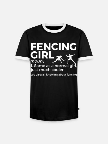 Fechten Degen Fechtduell Geschenkidee - Männer Kontrast-T-Shirt - Schwarz/Weiß