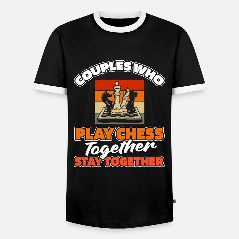 Chess Pair - Men's Ringer Shirt - black/white
