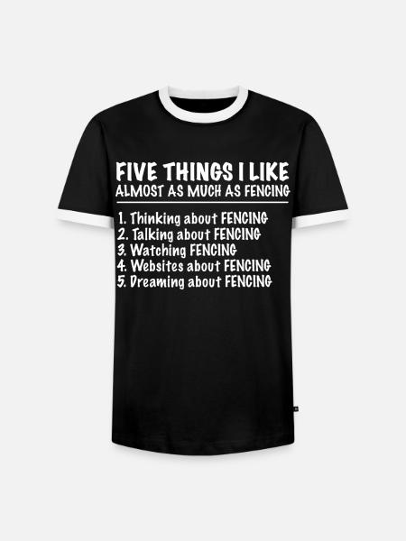 Fechten Degen Fechtduell Geschenkidee - Männer Kontrast-T-Shirt - Schwarz/Weiß