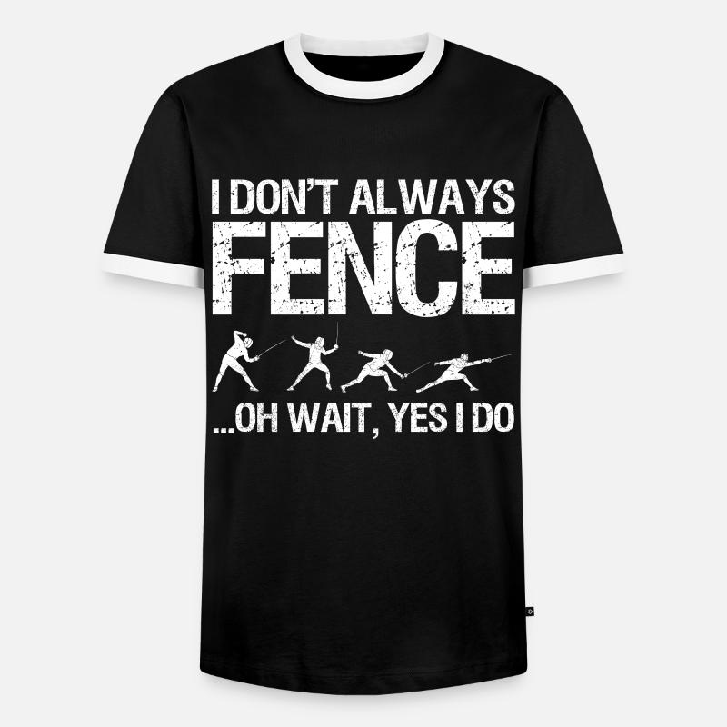 Fechten Degen Fechtduell Geschenkidee - Männer Kontrast-T-Shirt - Schwarz/Weiß