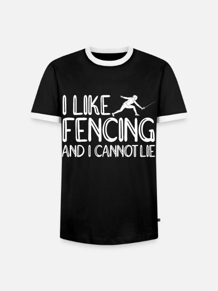 Fechten Degen Fechtduell Geschenkidee - Männer Kontrast-T-Shirt - Schwarz/Weiß