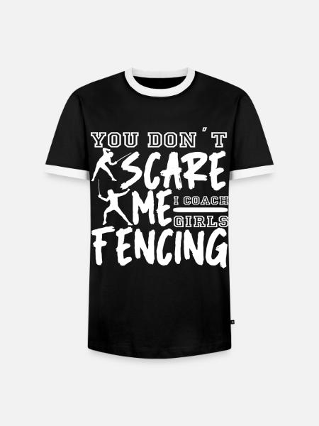 Fechten Degen Fechtduell Geschenkidee - Männer Kontrast-T-Shirt - Schwarz/Weiß