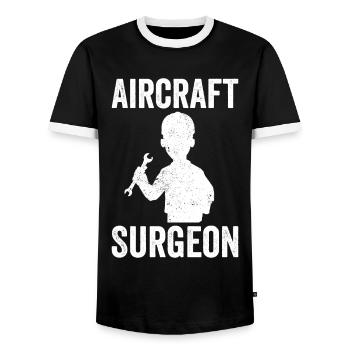 Chirurgien des fusées Ingénieur de fusée Cool Aerospace - T-shirt contrasté Homme - noir/blanc - Devant - AI Model Female 172 light (172cm) & AI Model Male 178 light (178cm)