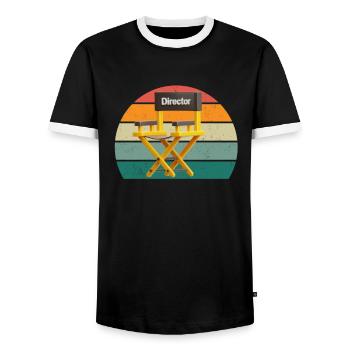 Acteur Actrice Musicien Théâtre musical - T-shirt contrasté Homme - noir/blanc - Devant - AI Model Female 172 light (172cm) & AI Model Male 178 light (178cm)