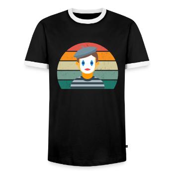 Acteur Actrice Musicien Théâtre musical - T-shirt contrasté Homme - noir/blanc - Devant - AI Model Female 172 light (172cm) & AI Model Male 178 light (178cm)