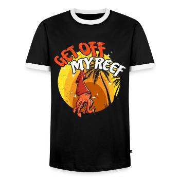 Tintenfisch Krake Oktopus Meer Tentakel Kraken - Männer Kontrast-T-Shirt - Schwarz/Weiß - Vorne - AI Model Female 172 light (172cm) & AI Model Male 178 light (178cm)