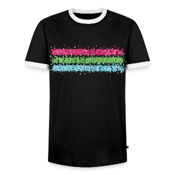 Polysexuel Polysexuel Polysexuel - T-shirt contrasté Homme - noir/blanc - Devant - AI Model Female 172 light (172cm) & AI Model Male 178 light (178cm)