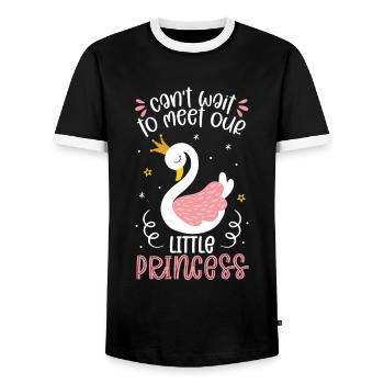 Cant Wait To Meet Our Little Princess - Männer Kontrast-T-Shirt - Schwarz/Weiß - Vorne - AI Model Female 172 light (172cm) & AI Model Male 178 light (178cm)
