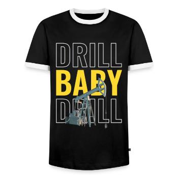 Forage Baby Forage Oil Forage Forage - T-shirt contrasté Homme - noir/blanc - Devant - AI Model Female 172 light (172cm) & AI Model Male 178 light (178cm)