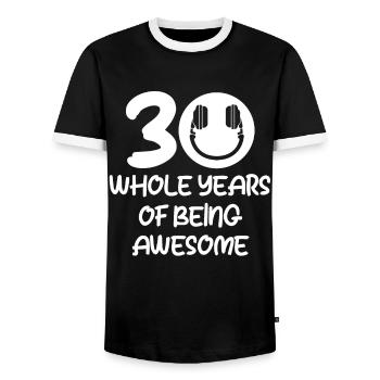 DJ Auftritt Auflegen - Männer Kontrast-T-Shirt - Schwarz/Weiß - Vorne - AI Model Female 172 light (172cm) & AI Model Male 178 light (178cm)