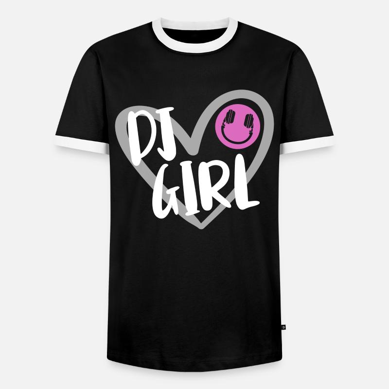 DJ Performance - Men's Ringer Shirt - black/white