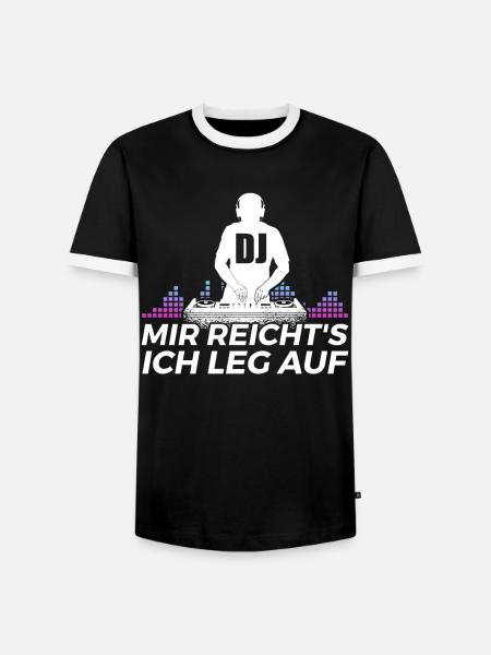 DJ Auftritt Auflegen - Männer Kontrast-T-Shirt - Schwarz/Weiß