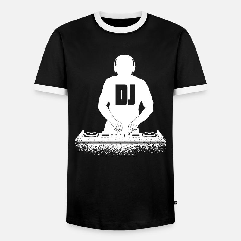 DJ Performance - Men's Ringer Shirt - black/white
