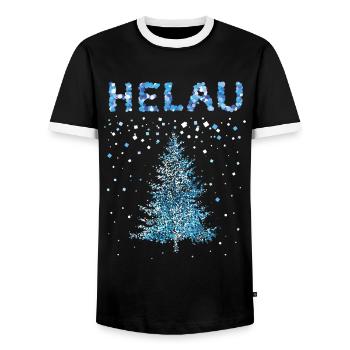 Karneval Konfetti Helau Weihnachtszeit Christbaum - Männer Kontrast-T-Shirt - Schwarz/Weiß - Vorne - AI Model Female 172 light (172cm) & AI Model Male 178 light (178cm)
