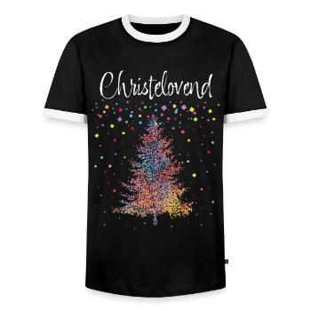 Karneval Fastelovend Christbaum Weihnachtsmuffel - Männer Kontrast-T-Shirt - Schwarz/Weiß - Vorne - AI Model Female 172 light (172cm) & AI Model Male 178 light (178cm)