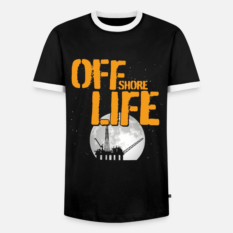 Off Shore Life - Männer Kontrast-T-Shirt - Schwarz/Weiß