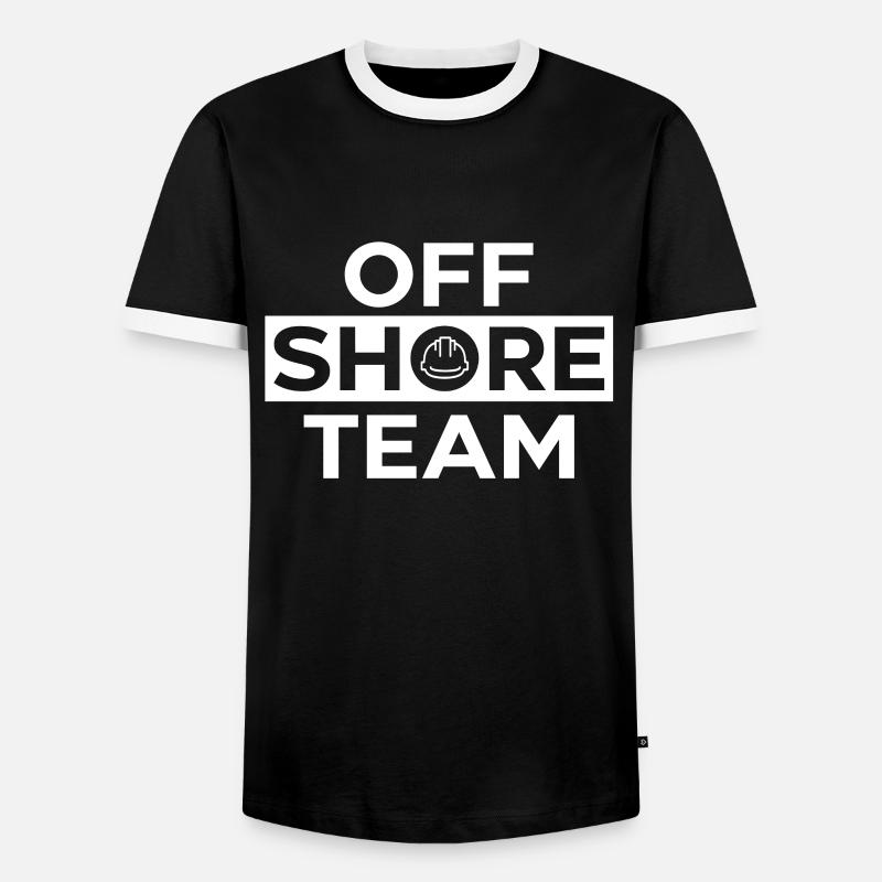 Offshore Team - Männer Kontrast-T-Shirt - Schwarz/Weiß