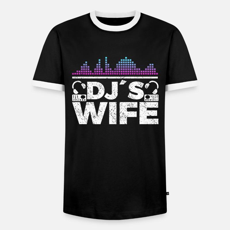 DJ Performance - Men's Ringer Shirt - black/white