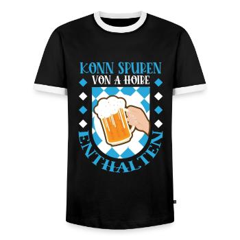Konn traces de A Hoibe incluses - T-shirt contrasté Homme - noir/blanc - Devant - AI Model Female 172 light (172cm) & AI Model Male 178 light (178cm)
