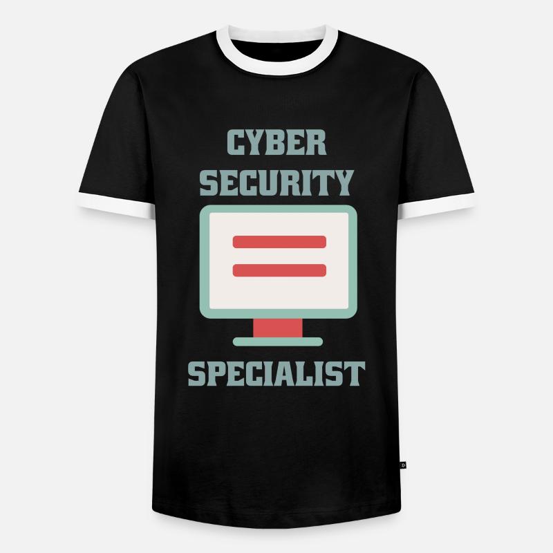 Cybersecurity - IT-Sicherheit Informatiker - Männer Kontrast-T-Shirt - Schwarz/Weiß