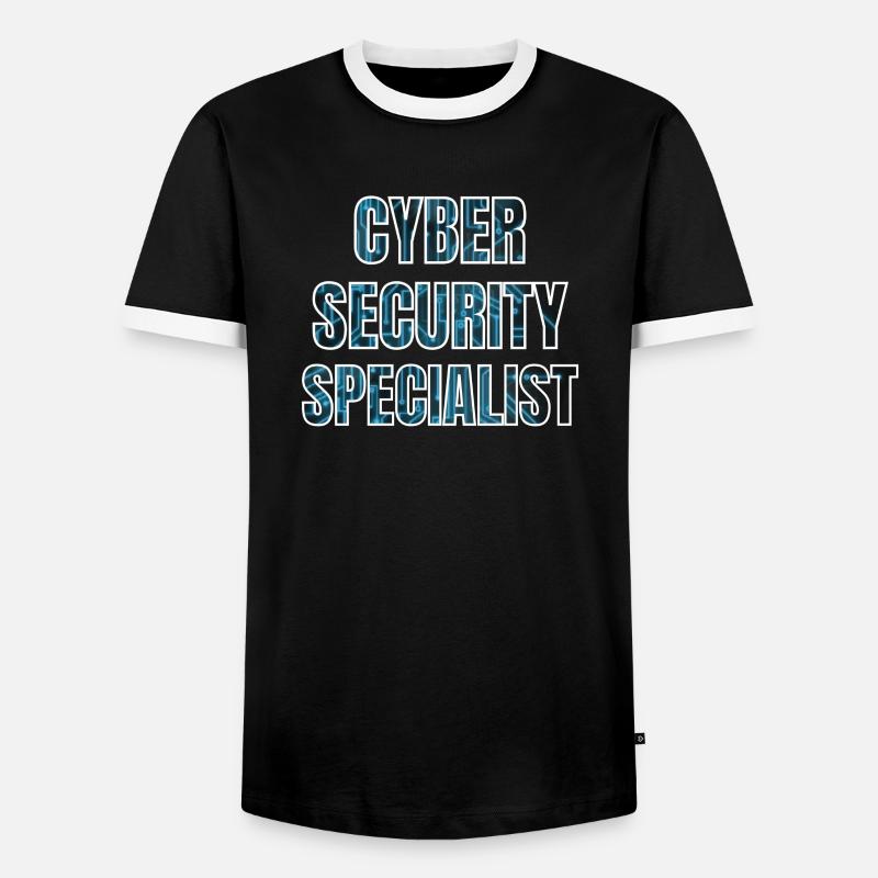 Cybersecurity - IT-Sicherheit Informatiker - Männer Kontrast-T-Shirt - Schwarz/Weiß