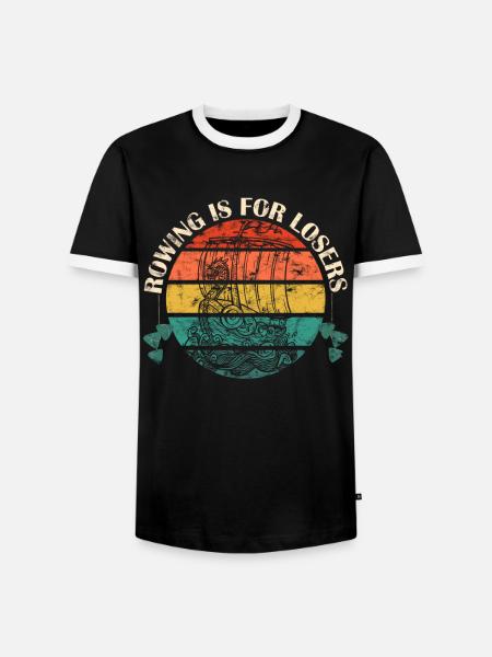 Drachenbootrennen Festival Drachenboot - Männer Kontrast-T-Shirt - Schwarz/Weiß