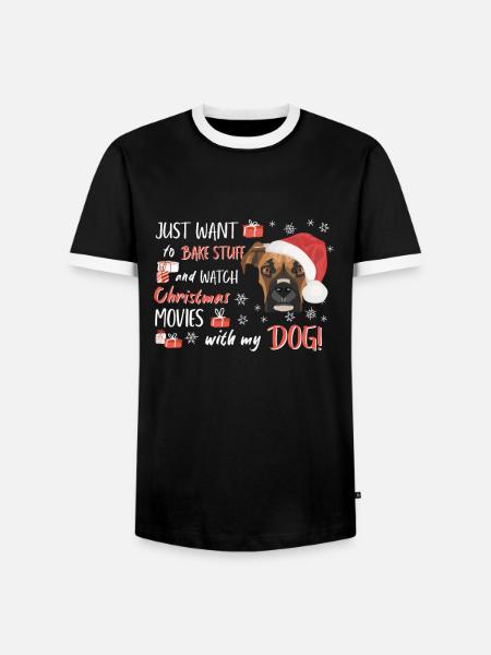 Boxer Joyeux Noël - T-shirt contrasté Homme - noir/blanc