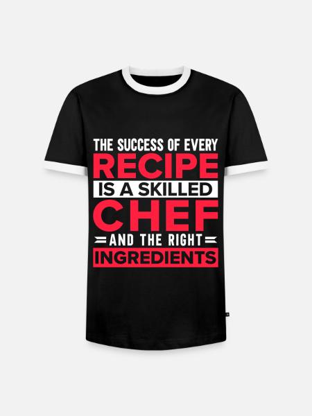 Chef Quote Gift Funny Chef - Men's Ringer Shirt - black/white