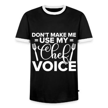 Küchenchef Spruch Geschenk Lustig Koch - Männer Kontrast-T-Shirt - Schwarz/Weiß - Vorne - AI Model Female 172 light (172cm) & AI Model Male 178 light (178cm)