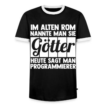 Programmieren Entwickler Coder Programmierer - Männer Kontrast-T-Shirt - Schwarz/Weiß - Vorne - AI Model Female 172 light (172cm) & AI Model Male 178 light (178cm)