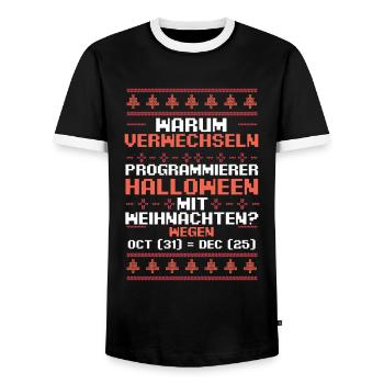 Programmieren Entwickler Coder Programmierer - Männer Kontrast-T-Shirt - Schwarz/Weiß - Vorne - AI Model Female 172 light (172cm) & AI Model Male 178 light (178cm)
