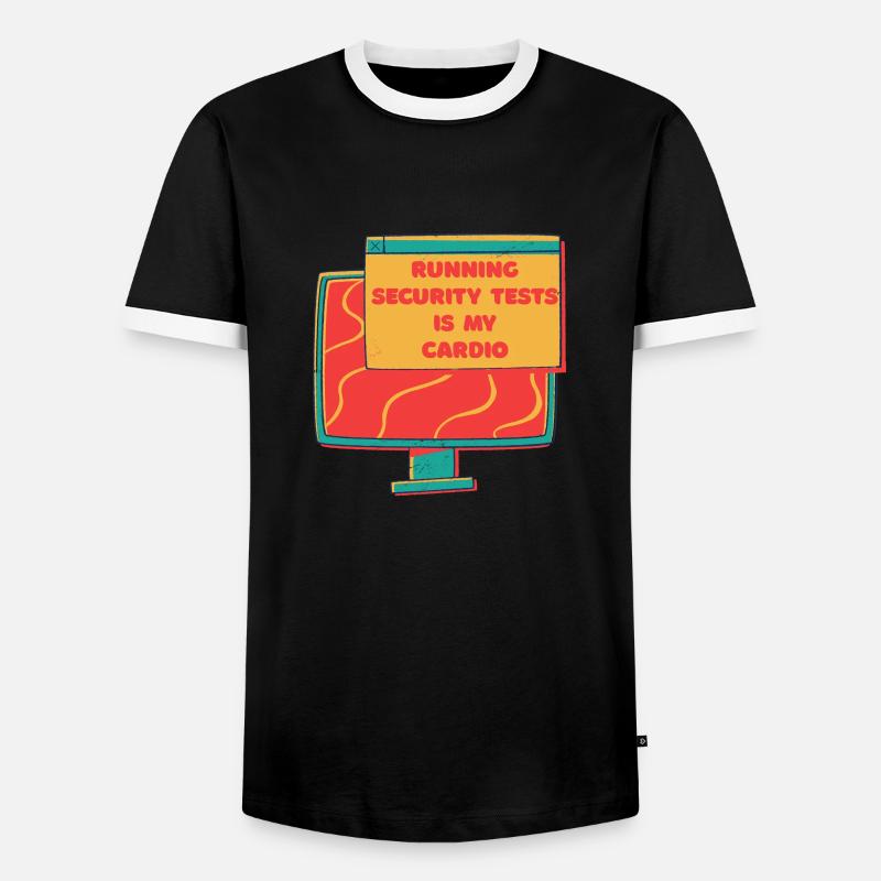 Cybersecurity - IT Security Computer Scientist - Men's Ringer Shirt - black/white