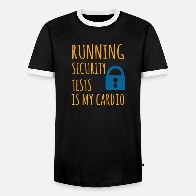 Cybersecurity - IT Security Computer Scientist - Men's Ringer Shirt - black/white
