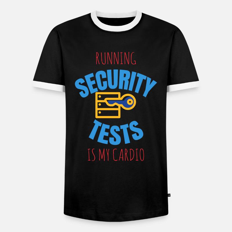 Cybersecurity - IT-Sicherheit Informatiker - Männer Kontrast-T-Shirt - Schwarz/Weiß