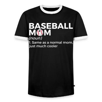 Baseball Für Baseballspieler - Männer Kontrast-T-Shirt - Schwarz/Weiß - Vorne - AI Model Female 172 light (172cm) & AI Model Male 178 light (178cm)