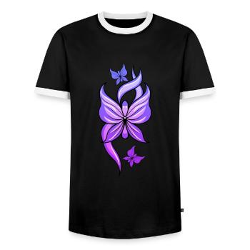 Fibromyalgie Rheuma Bunt - Männer Kontrast-T-Shirt - Schwarz/Weiß - Vorne - AI Model Female 172 light (172cm) & AI Model Male 178 light (178cm)