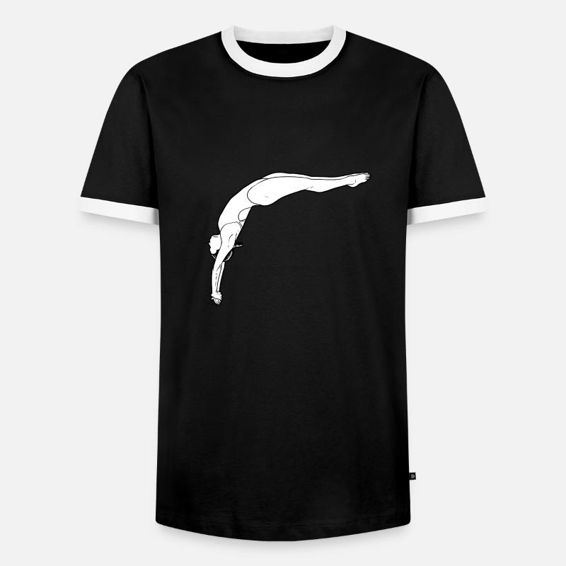 Diving Divers - Men's Ringer Shirt - black/white